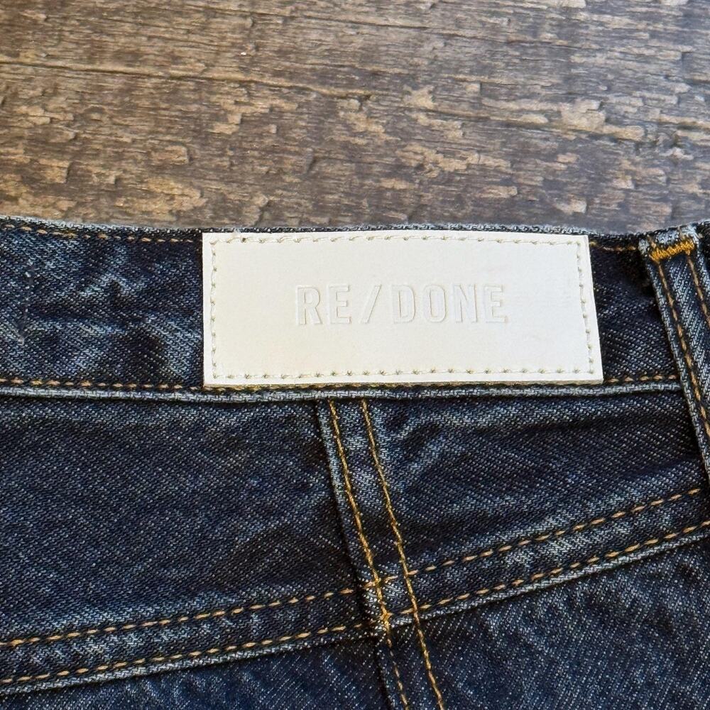 RE/DONE Midi Denim Skirt Womens 26 Blue Heritage Rinse Organic Cotton NEW - Picture 9 of 14